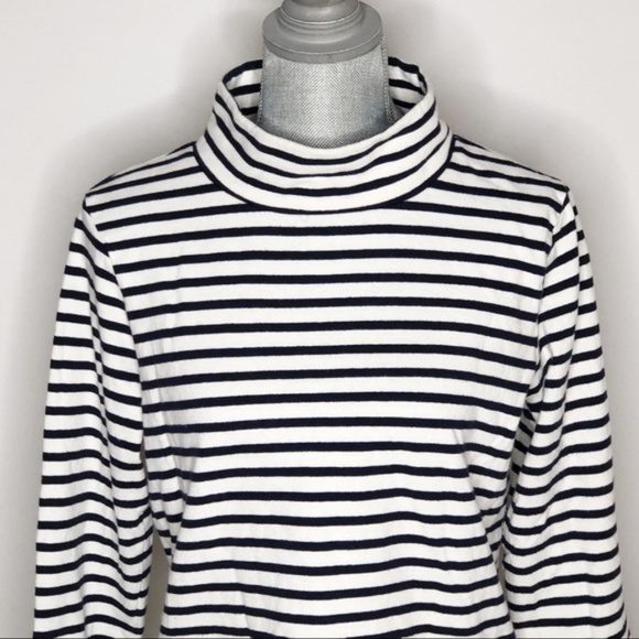 J. Crew Blouse Turtleneck Striped Size XS (H75) - Picture 2 of 6